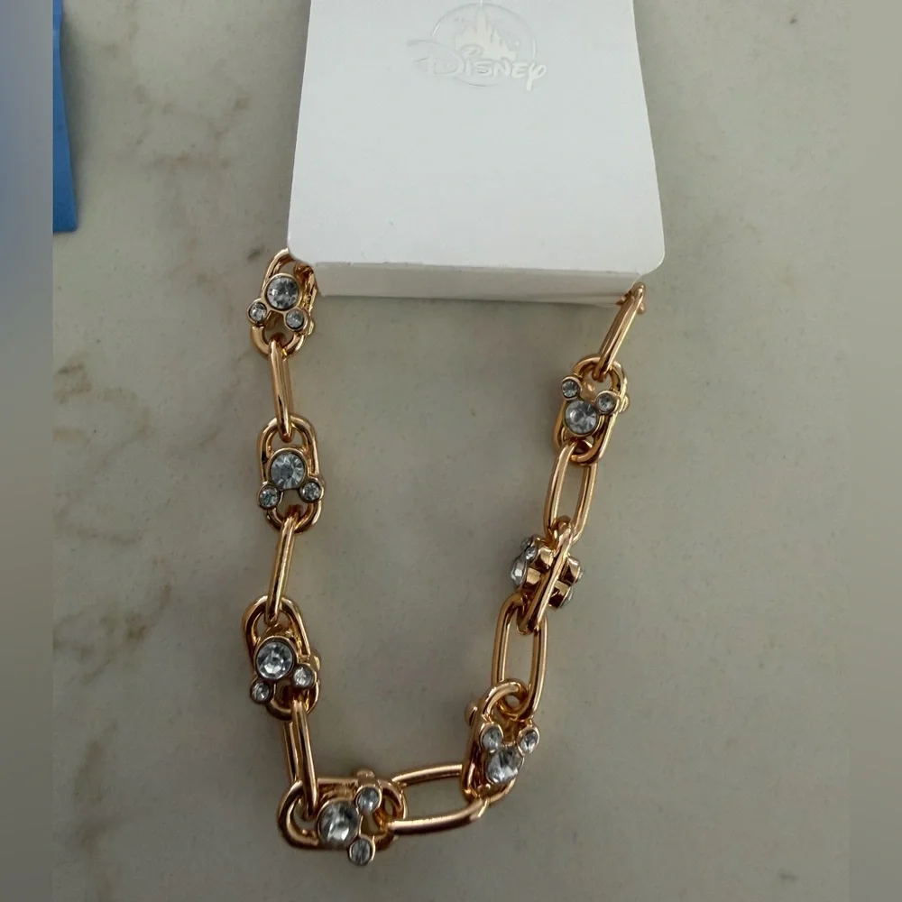 Disney Gold-Tone Crystal Accent Link bracelet